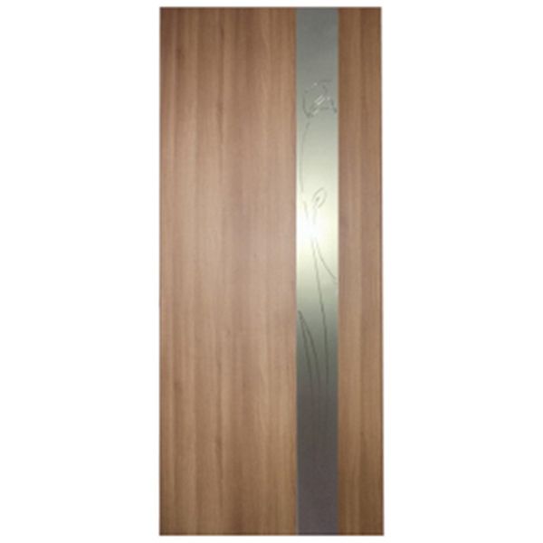 Дверне полотно Дзеркало 3 70 см каштан скло з малюнком